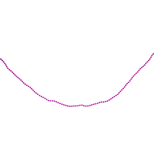 15' Shiny Pink Beaded Christmas Garland, Unlit