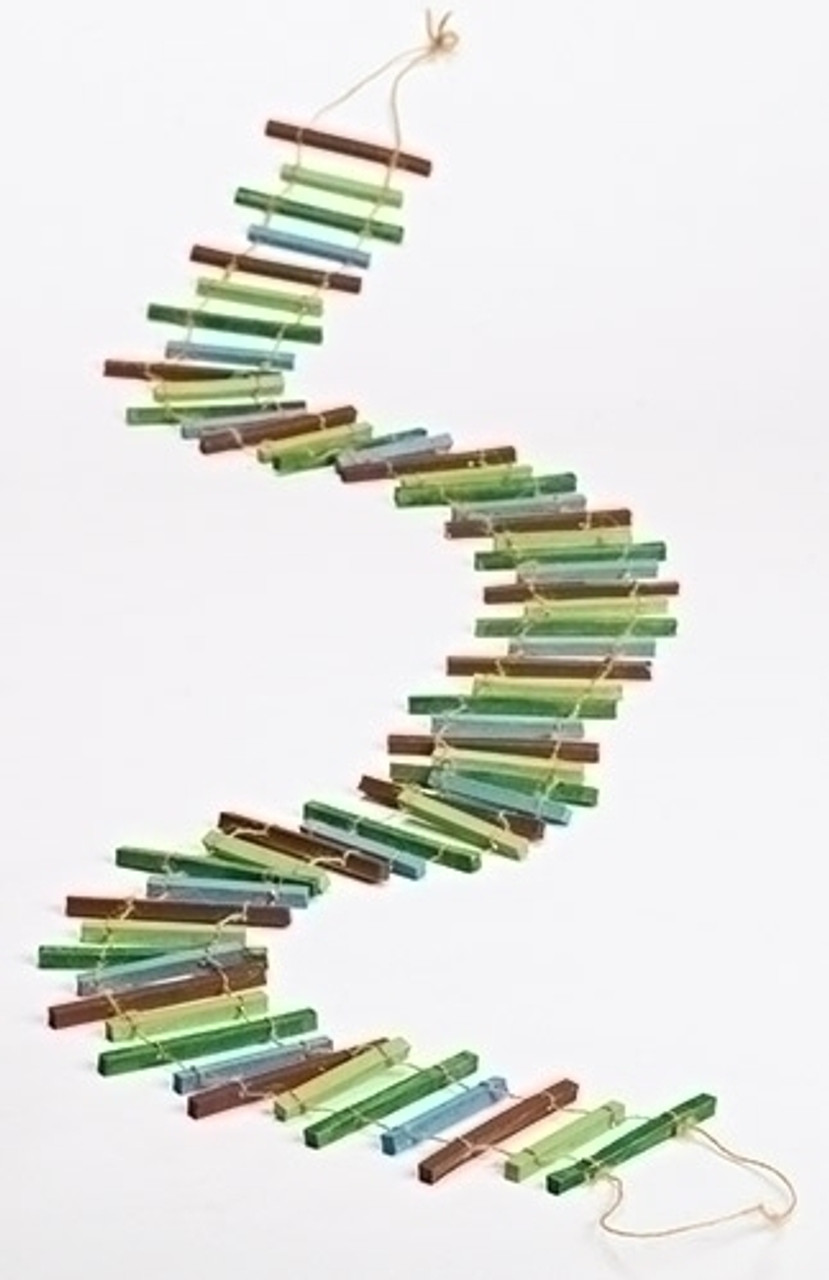 Ladder Style Artificial Christmas Garland - 6' x 4.5" - Green and Blue - Unlit