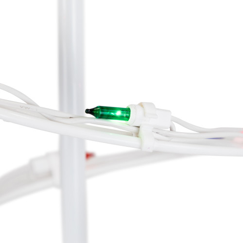 Set of 2 Lighted Multi-Color Outdoor Spiral Christmas Cone Trees 4', 6'