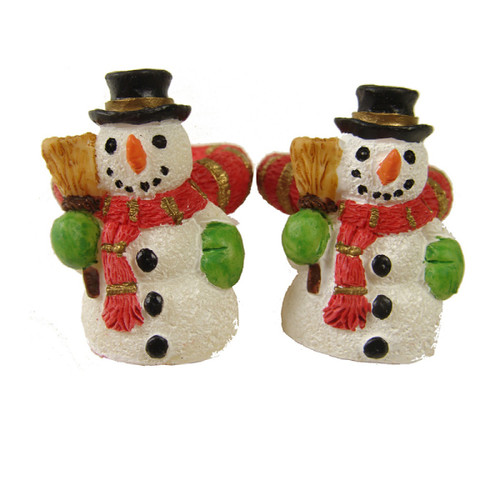 288 White and Orange Friendly Snowman Christmas Taper Candle Rings 1.25"