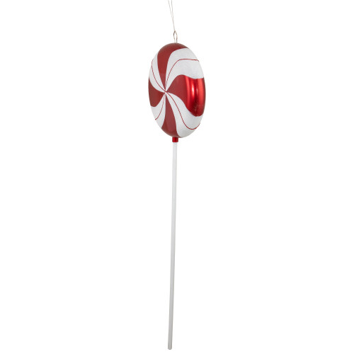 Peppermint Lollipop with Glitter Shatterproof Commercial Christmas Ornament - 42"