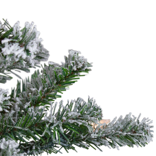 4ft Pre-Lit Flocked Alpine Artificial Christmas Tree, Clear Lights