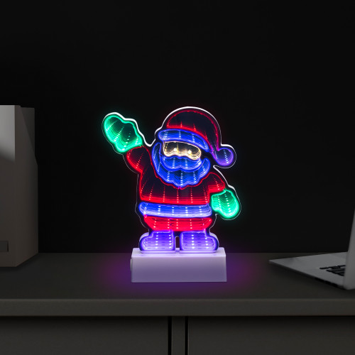 LED 3D Santa Claus Christmas Infinity Mirror - 8"