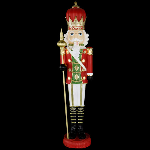 22" Red and Gold Christmas Nutcracker with Scepter