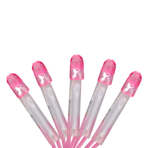 2' x 8' Pink LED Micro Net Style Tree Trunk Wrap Christmas Lights - Pink Wire