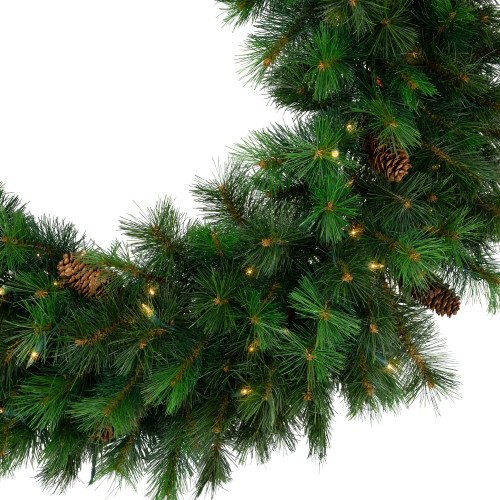 Pre-lit Royal Oregon Pine Artificial Christmas Wreath - 36" - Clear Lights