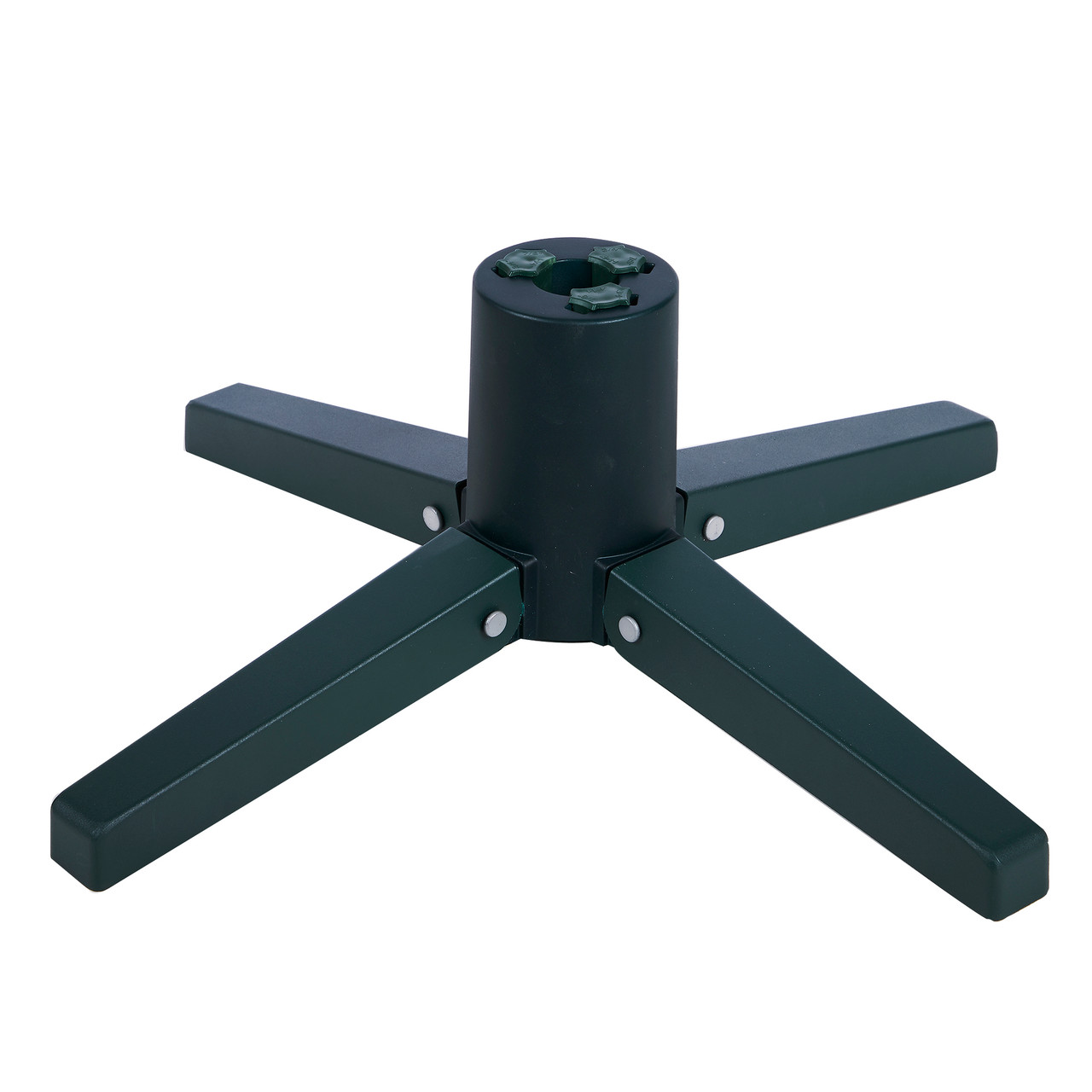 Green Adjustable Artificial Christmas Tree Stand - For Trees up to 7.75ft Tall