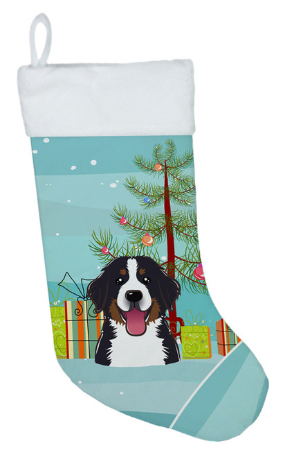 Christmas Tree and Bernese Mountain Dog Christmas Stocking BB1609CS