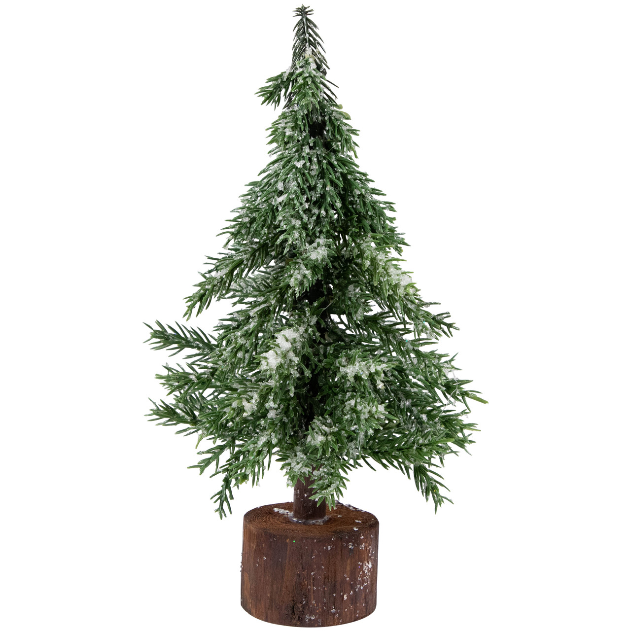 Frosted Icy Pine Christmas Tree with Jute Base - 10.5"