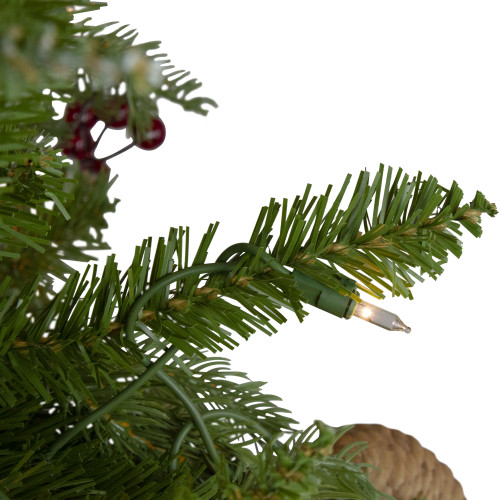 Real Touch?? Pre-Lit Medium Mixed Winter Berry Pine Artificial Christmas Tree - 6.5' - Clear Lights