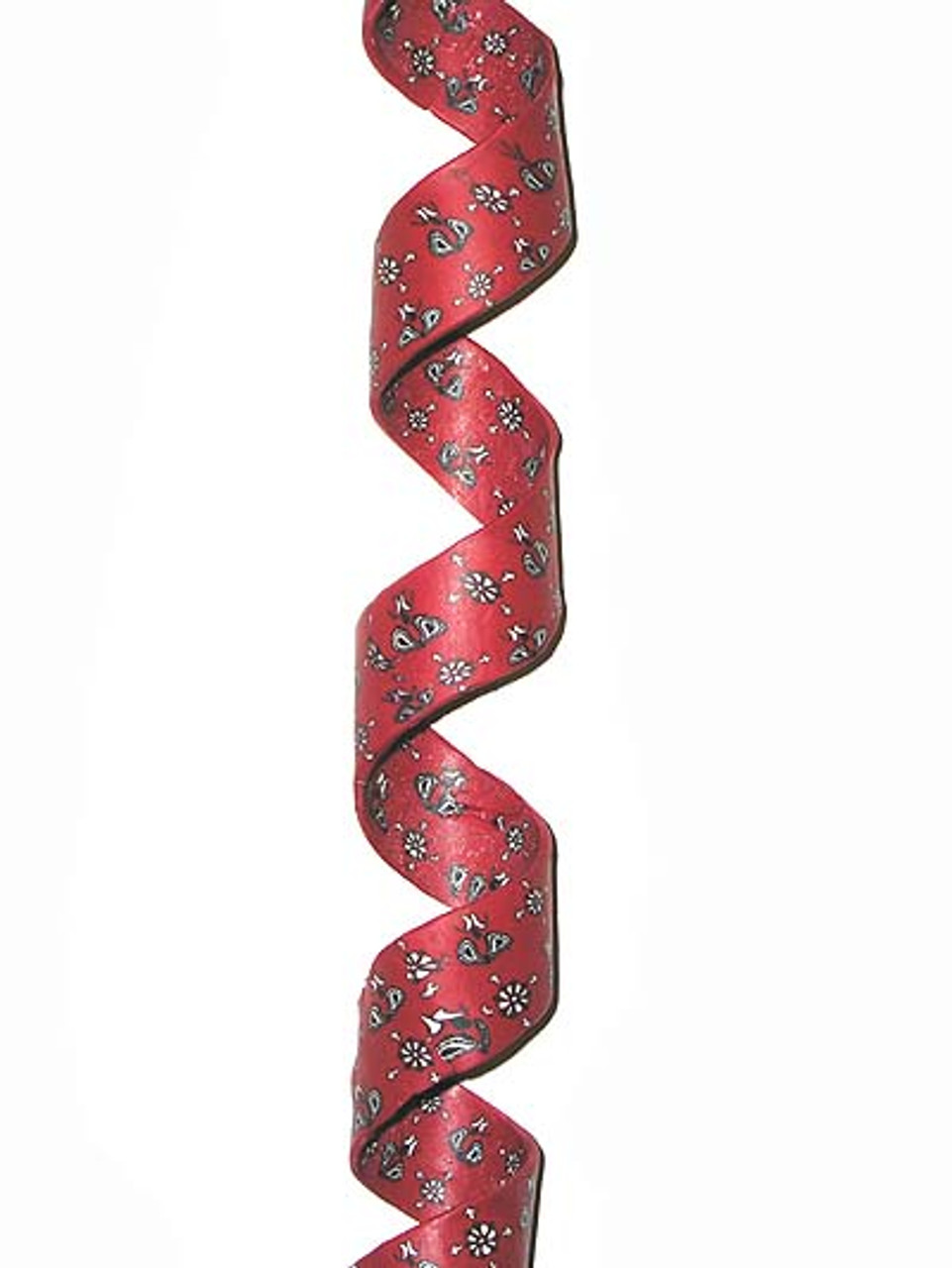 Twisted Paisley Bandana Christmas Garland - 3' - Red and Black - Unlit