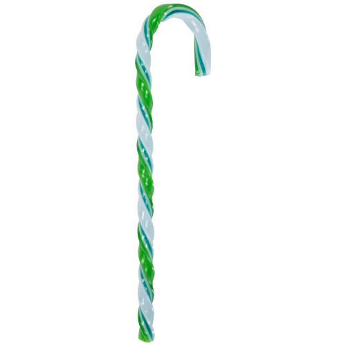 Twist Candy Cane Christmas Ornaments - 6" - Green and White - 12 ct