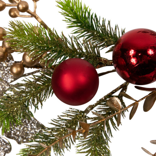 Ball Ornaments Glittered Artificial Christmas Garland - 5' x 10" - Unlit