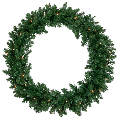 36" Pre-Lit Everett Pine Artificial Christmas Wreath, Clear Lights
