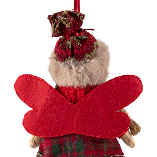 Angel Girl with Knitted Winter Hat Christmas Ornament - 8.5"
