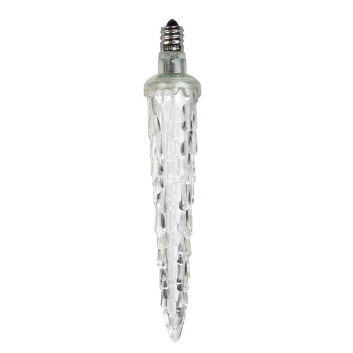 Commercial Steady Burning C7 LED Christmas Icicle Light Bulb - Cool White - 5"