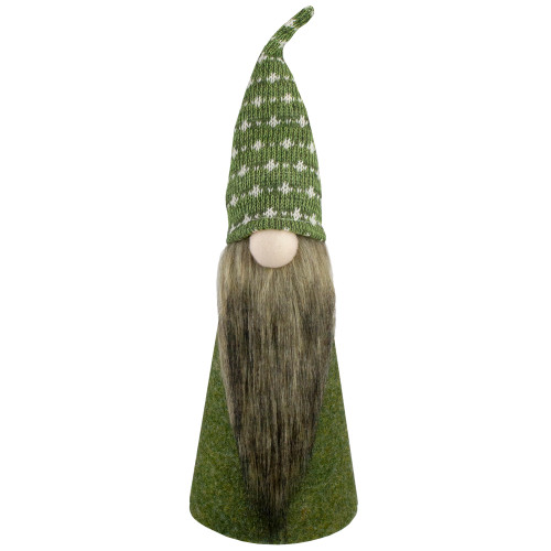 Cone Gnome Christmas Figure - 14" - Green and White