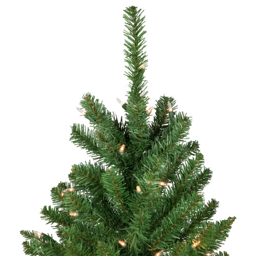 4.5' Pre-Lit White River Fir Artificial Pencil Christmas Tree - Clear Lights