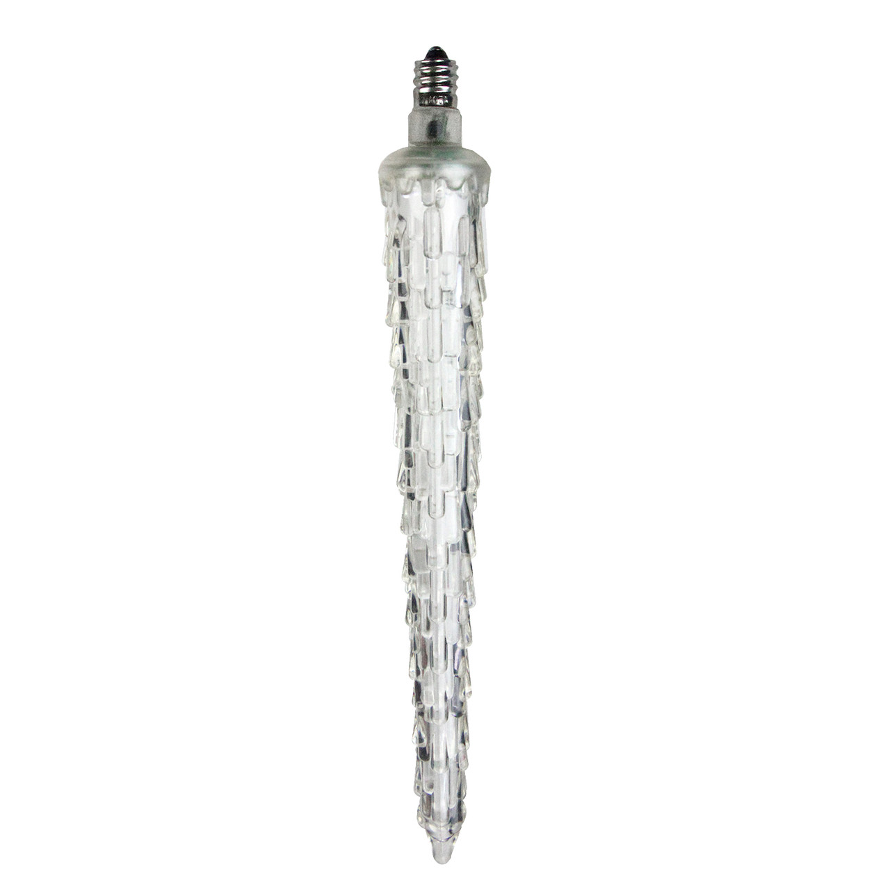 Commercial Steady Burning C7 LED Christmas Icicle Light Bulb - Cool White - 7"
