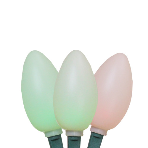 LED Color Changing C9 Novelty Christmas Lights - 3.75' Green Wire - 10ct