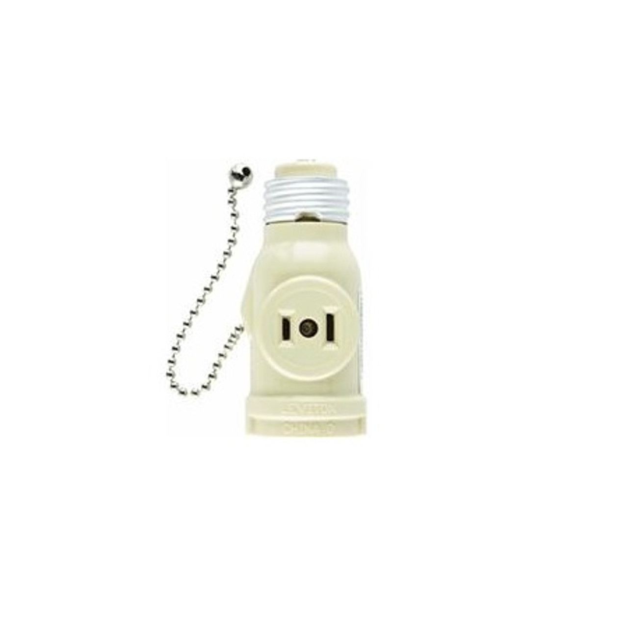 Stanley 2-Outlet Pull Chain Lamp Holder Socket Adapter