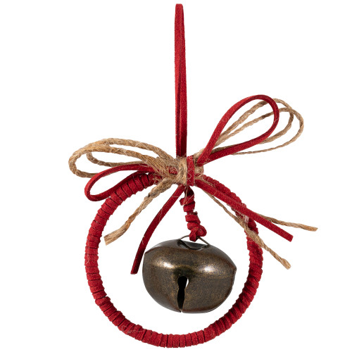 Dangling Jingle Bell with Bow Christmas Ornament - 2.5"
