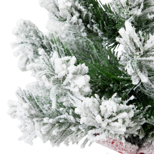 Flocked Angel Pine Artificial Mini Christmas Tree - 19" - Unlit