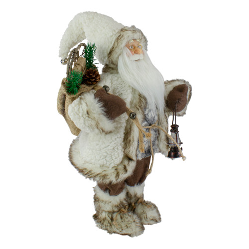 12" Snow Lodge Santa Christmas Figure with Lantern