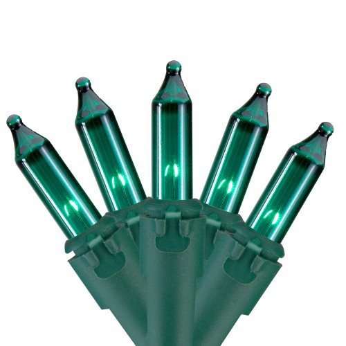 100ct Teal Green Mini Christmas Lights - 35' Green Wire
