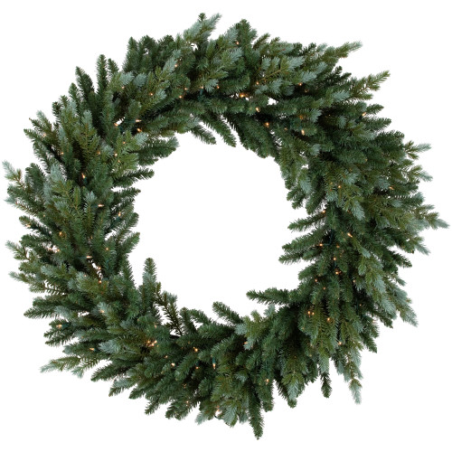 Real Touch?? Pre-Lit Blue Spruce Artificial Christmas Wreath - 48" - Clear Lights