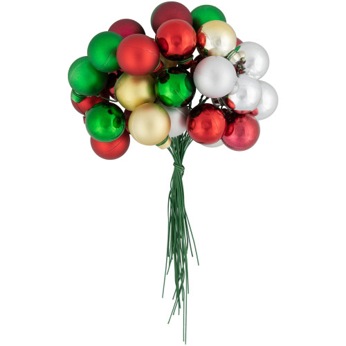 6.75" Traditional Colors Shatterproof Ball Ornament Christmas Pick