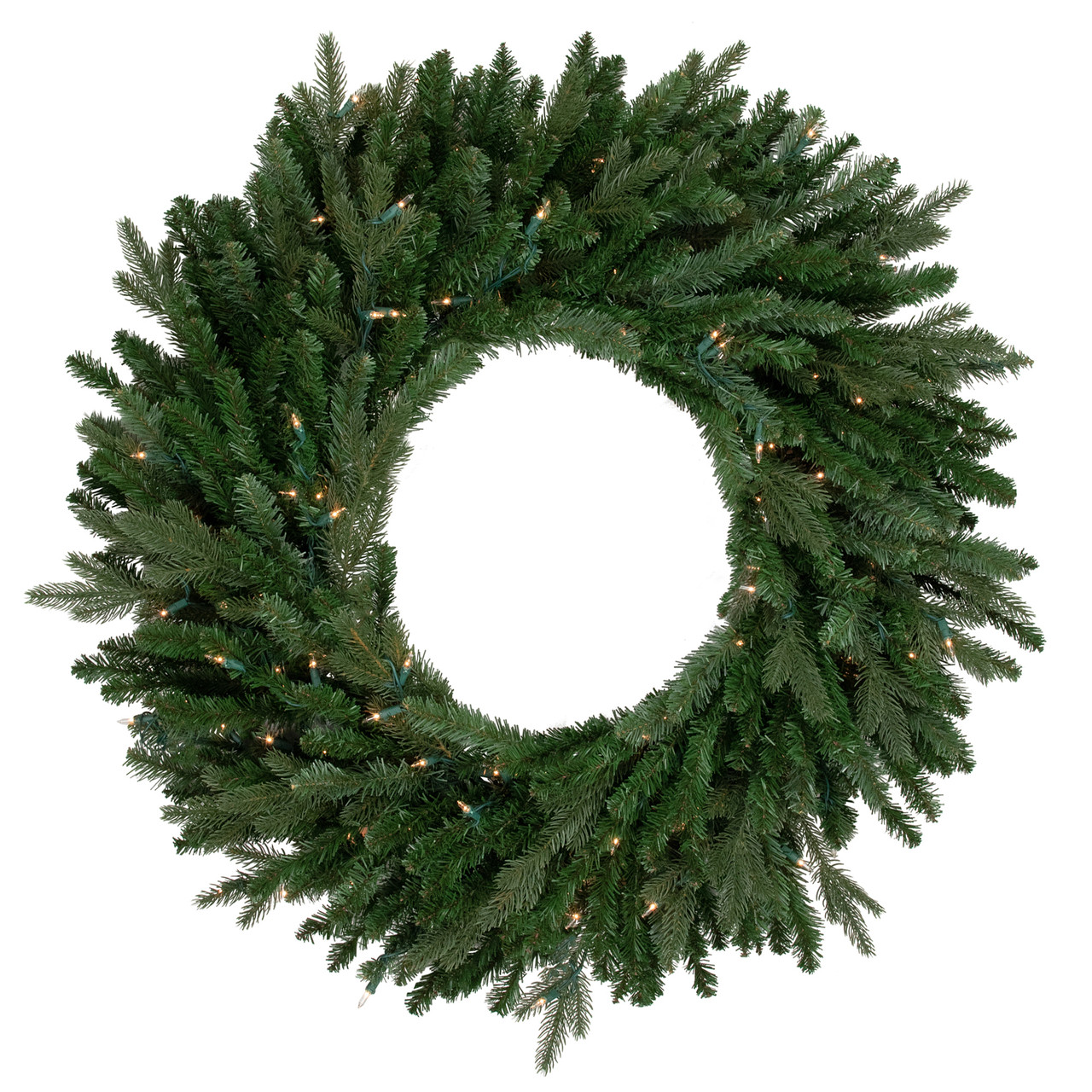 Real Touch? Pre-Lit Grande Spruce Artificial Christmas Wreath - 48" - Clear Lights