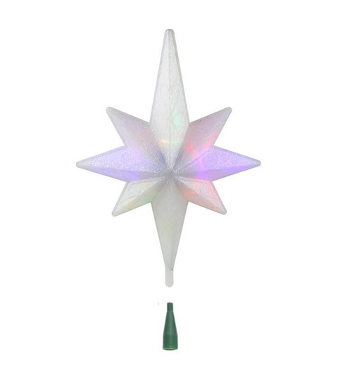 14.5" Winter Frost B/O Multi-Color LED Bethlehem Star Christmas Tree Topper