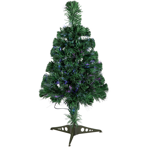 2' Pre-Lit Medium Color Changing Fiber Optic Artificial Christmas Tree