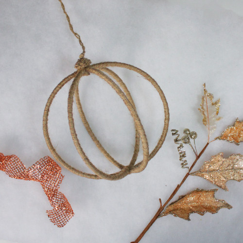 Jute Wrapped Christmas Hanging Ornament 19" (480mm)