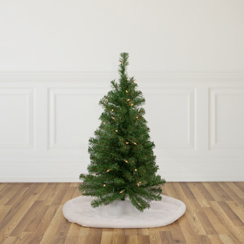 3' Pre-Lit Oakridge Noble Fir Artificial Christmas Tree, Clear Lights