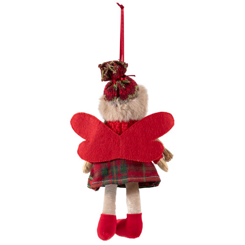 Angel Girl with Knitted Winter Hat Christmas Ornament - 8.5"