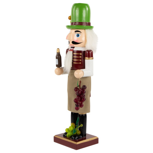 14" Green and Red Wine with Grapes Christmas Nutcracker