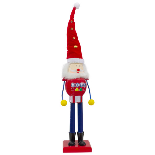 16.75" Red and Blue Dots Christmas Nutcracker Figurine