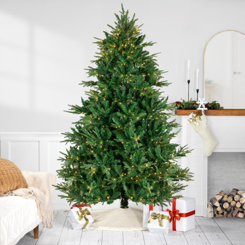 Real Touch?? Full Pre-Lit Juniper Pine Artificial Christmas Tree - 6.5' - Warm White LED