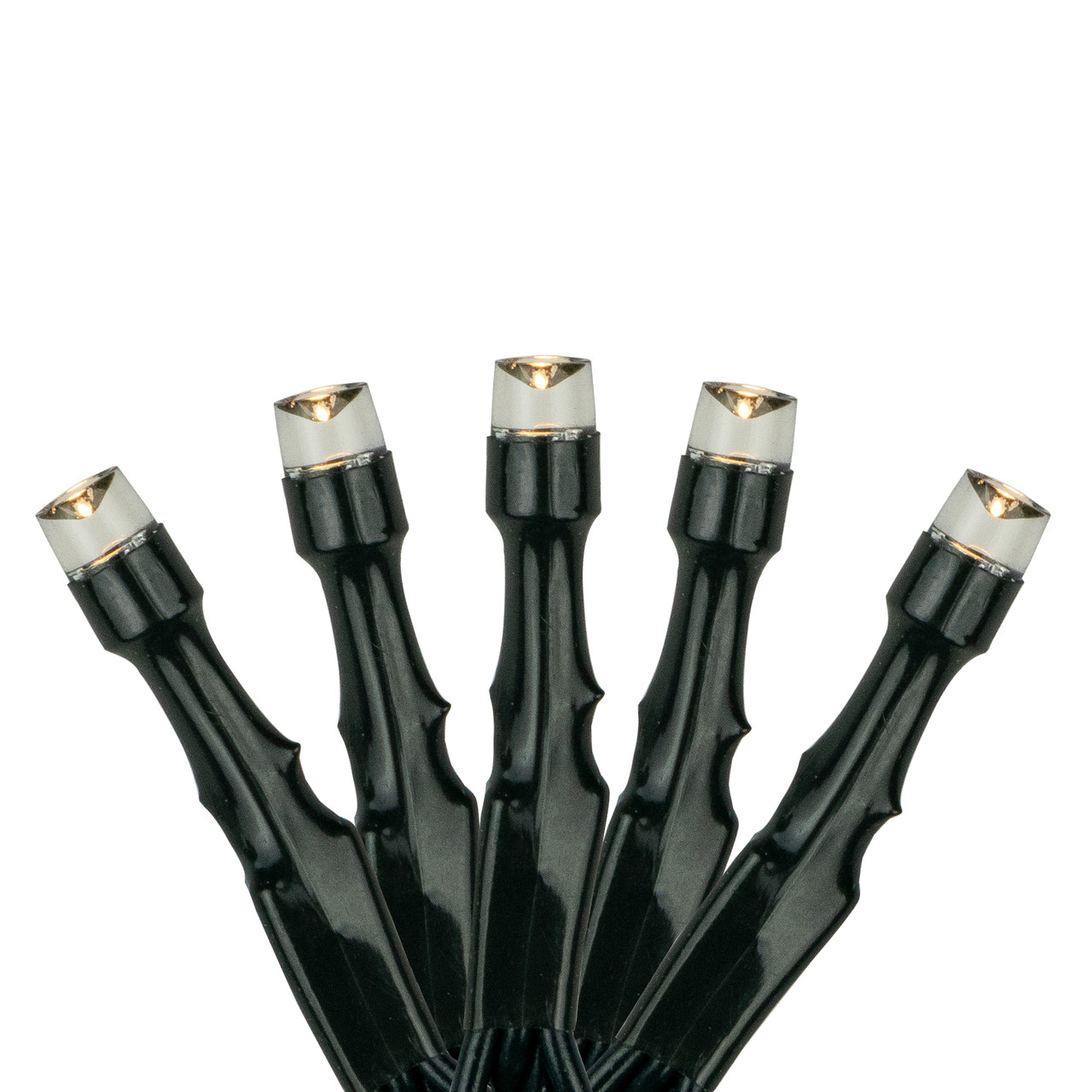 200ct Warm White LED Solar Power Mini Christmas Light Set, Green Wire