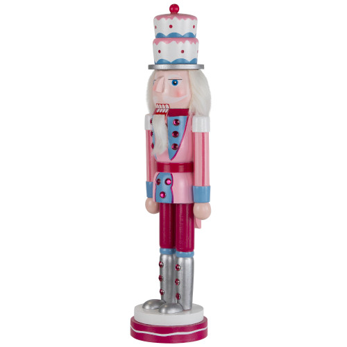 Cake King Nutcracker Christmas Figure - 15" - Pink and Blue
