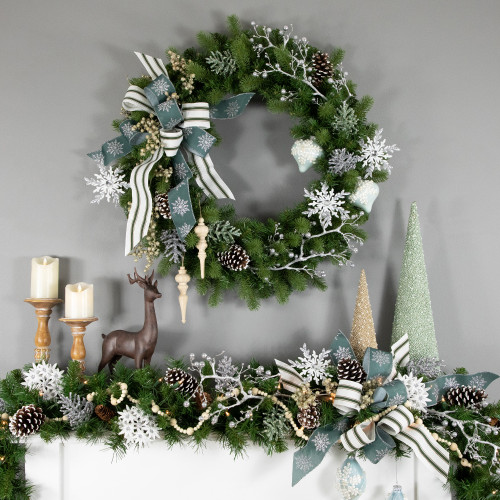 Real Touch?? Noble Fir Artificial Christmas Wreath - Unlit - 30"