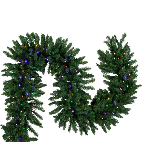 25' x 20" Pre-Lit Buffalo Fir Artificial Christmas Garland - Multi-Color LED Lights