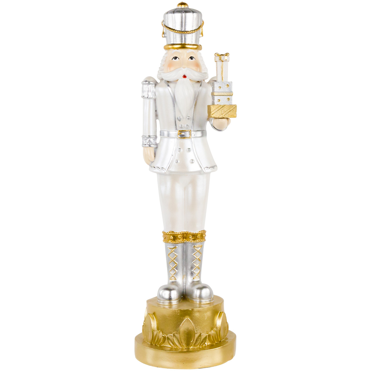 13.5" Gold Metallic Christmas Nutcracker with Gifts