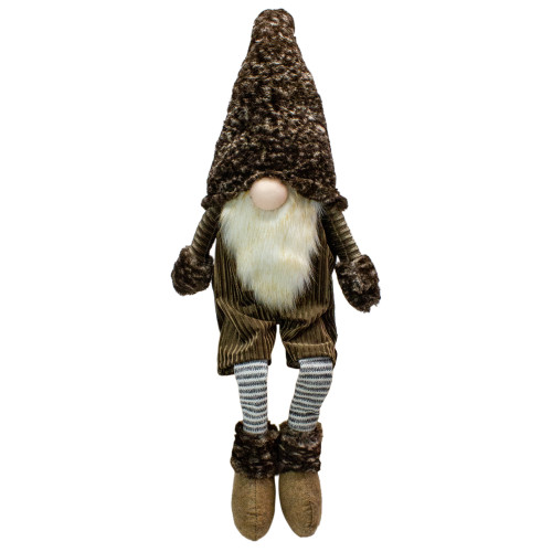Sitting Christmas Gnome with Striped Dangling Legs - 34"