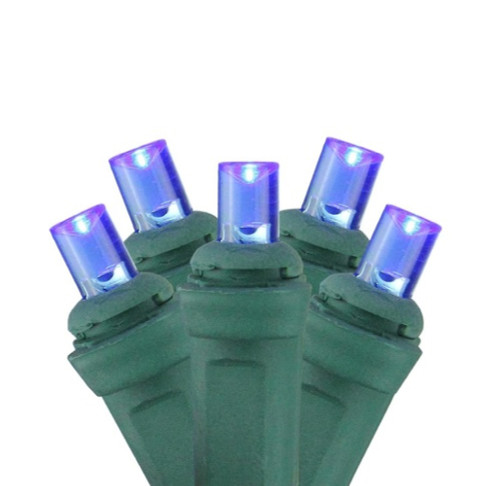 4' x 6' Blue LED Wide Angle Christmas Net Lights, Green Wire