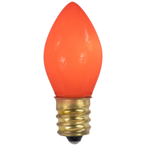 Pack of 25 Opaque Orange C7 Christmas Replacement Bulbs