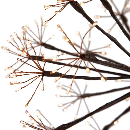 12" Pre-Lit LED Brown Christmas Ball Decoration - Warm White Lights