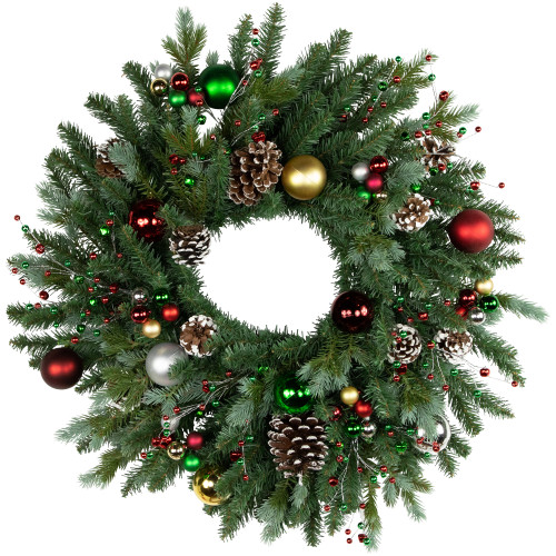 6.75" Traditional Colors Shatterproof Ball Ornament Christmas Pick